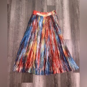 Vintage Vibrant Multicolor A-Line Skirt
